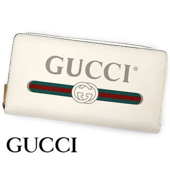 Gucci Wallet White Coin Long Red Webbing Off Green - Picture 1 of 3
